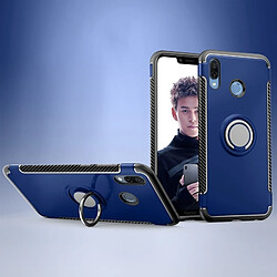 Wewoo Coque Étui de protection magnétique à 360 degrés avec bague de rotation pour Huawei Honor Play bleu