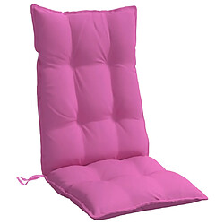 Avis vidaXL Coussins de chaise à dossier haut lot de 6 rose tissu oxford