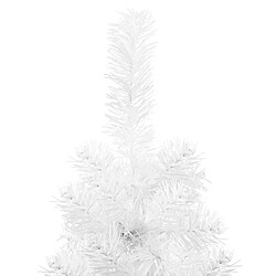 Acheter vidaXL Demi sapin de Noël artificiel mince avec support Blanc 240 cm