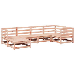 vidaXL Salon de jardin 6 pcs bois massif sapin de douglas