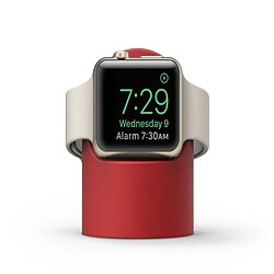 Wewoo Support en silicone à base ronde rétro pour Apple Watch rouge