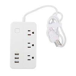 Multiprise Multiprise De Protection Contre Les Surtensions, 3 Ports De Chargement USB, Prise Plate