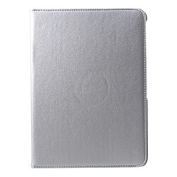 Etui en PU litchi avec rotation de 360 degrés argent pour votre Apple iPad Pro 12.9-inch (2018)