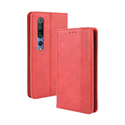 Etui en PU auto-absorbé rétro rouge pour votre Xiaomi Mi 10 5G/Mi 10 Pro 5G