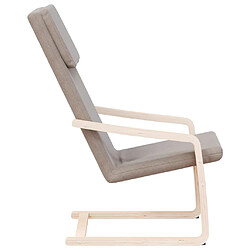 Acheter vidaXL Chaise de relaxation Taupe Tissu