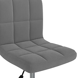 Avis vidaXL Chaise pivotante à manger Gris foncé Velours