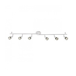 Endon Barre de spots Amalfi 6 ampoules Acier blanc brillant