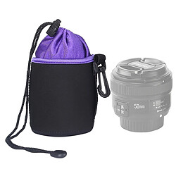 Wewoo Housse Coque Appareil photo reflex Sac pour lentille Micro-sac unique Sacoche intérieure biliaire Etui de protection étanche avec épaississement du veloursDiamètre 8,5 cmhauteur 10 cm Violet 