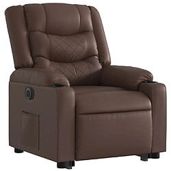 Avis vidaXL Fauteuil inclinable électrique marron similicuir