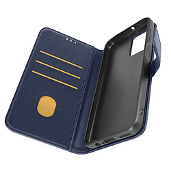 Avizar Étui pour Motorola Moto G54 Portefeuille Support série Binfen Color Bleu Nuit