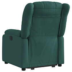 Acheter vidaXL Fauteuil inclinable vert foncé tissu