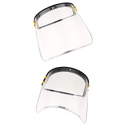 2x Écran Facial Bionique avec Visière en Polycarbonate Transparent et Revêtement Anti-buée / Dur