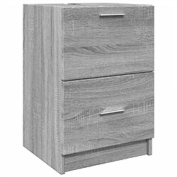 vidaXL Meuble d'évier sonoma gris 40x37x59 cm bois d'ingénierie