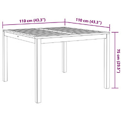 vidaXL Ensemble à manger de jardin 3 pcs Bois d'acacia solide pas cher