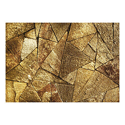 Artgeist Papier peint - Pavement Tiles (Golden) [343x245]