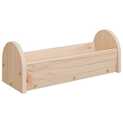 vidaXL Mangeoire à foin pour lapins 28x10x10 cm bois massif de sapin