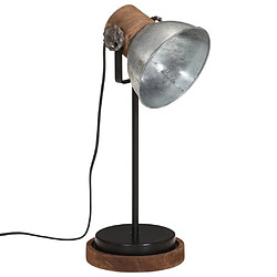 vidaXL Lampe de bureau 25 W argent vintage 17x17x50 cm E27