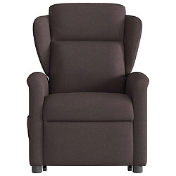 Acheter vidaXL Fauteuil inclinable marron foncé tissu