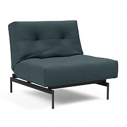 Inside 75 Fauteuil modulable ILB 202 acier noir tissu Mahoga Dark Blue