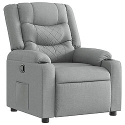 vidaXL Fauteuil inclinable Gris clair Tissu