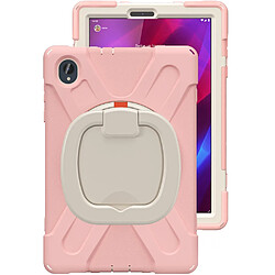 Coque en silicone avec béquille rotative à 360° rose pour votre Lenovo Tab K10/M10 Plus