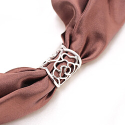 Acheter Aanneau Boucle de Foulard Femme Motif Rose Ajouré - Argent