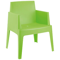 Alterego Chaise design 'PLEMO' verte en matière plastique PLEMO