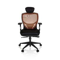 Hjh Office Siège de bureau / Fauteuil de direction VENUS BASE, assise tissu / dossier maille orange / noir hjh