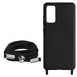 Avizar Coque Cordon Samsung Galaxy S20 FE Semi-rigide Lanière Tour du Cou 80cm Noir