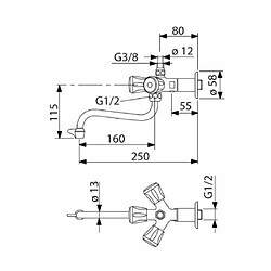 Sanitop-Wingenroth Robinet pour chauffe-eau Chromé