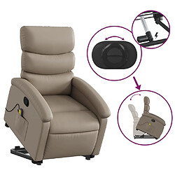 Acheter vidaXL Fauteuil inclinable de massage Cappuccino Similicuir