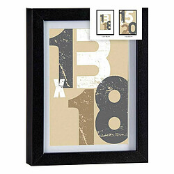 Gift Decor Cadre photo 18 x 23 x 2,5 cm Noir verre Bois MDF (6 Unités)