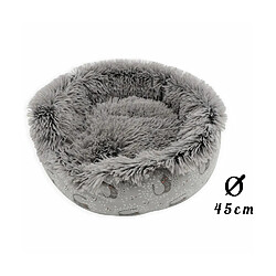 AIME Corbeille Fourrure Ronde pour Chat/Petit Chien, Confort Poils Longs Extra Doux, Taille S Diam. 45 cm