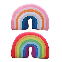 Avis Universal Enfants arc-en-ciel u forme oreiller coude coude soutient l'enfant endormi jouet en peluche | oreillers moelleux (rose)