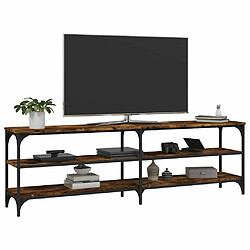 Acheter Maison Chic Meuble TV scandinave - Banc TV pour salon chêne fumé 160x30x50 cm bois d'ingénierie -MN55208