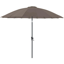 Proloisirs Parasol terrasse en fibre de verre Pagode 300 cm Taupe. Parasol terrasse en fibre de verre Pagode 300 cm Taupe