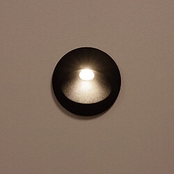 Ledkia Balise Extérieure Murale LED Encastrable 3W Ronde Coney Grise Blanc chaud 2700K