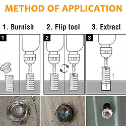 Avis Guide De Forets D'extracteur De Vis Ensembles De Décapant De Boulons Endommagés Cassés 6 Pièces