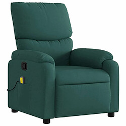 Avis Maison Chic Fauteuil de massage inclinable,Fauteuil luxe de relaxation Vert foncé Tissu -MN71564