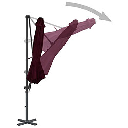 Avis Maison Chic Parasol Jardin | Parasol déporté avec mat en aluminium Rouge 300 cm - GKD62221