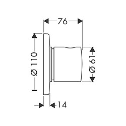 Hansgrohe Set de finition pour inverseur S Quattro/Trio, chromé