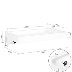 Avis SoBuy NKD01-W Petite Table de Chevet Étagère Suspendue en Bambou Table de Nuit pour Les Petites Chambres