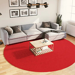 vidaXL Tapis OVIEDO à poils courts rouge Ø 280 cm