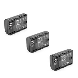 vhbw 3x Batteries compatible avec Tether Tools Air Direct appareil photo, reflex numérique (1300mAh, 7,2V, Li-ion) avec puce d'information