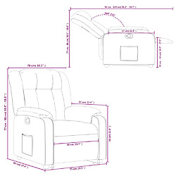 vidaXL Fauteuil inclinable Crème Similicuir pas cher