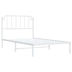 Acheter Maison Chic Cadre/structure de lit métal et tête de lit pour adulte - Lit Moderne Chambre blanc 107x203 cm -MN83597