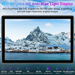 Tablette tactile - VANWIN P70 - 10,1" - RAM 8Go - Stockage 256Go - Android 12 - Bleu - WiFi + Bookcover