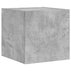 Avis Maison Chic Meuble TV mural, Banc TV avec lumières LED pour salon, Meuble de rangement gris béton 30,5x35x30 cm -GKD11400