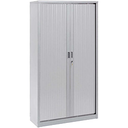 Pierre HENRY Armoire monobloc avec portes rideaux en PVC gris.