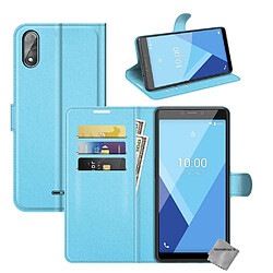 Htdmobiles Housse etui portefeuille avec coque intérieure en silicone pour Wiko Y51 + film ecran - BLEU